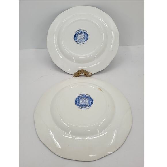 Staffordshire Vintage Liberty Blue 1776 Colonial Transferware 2 Dinner Plate 2-5 - Picture 3 of 10